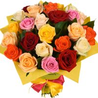 Bouquet 25 different color roses