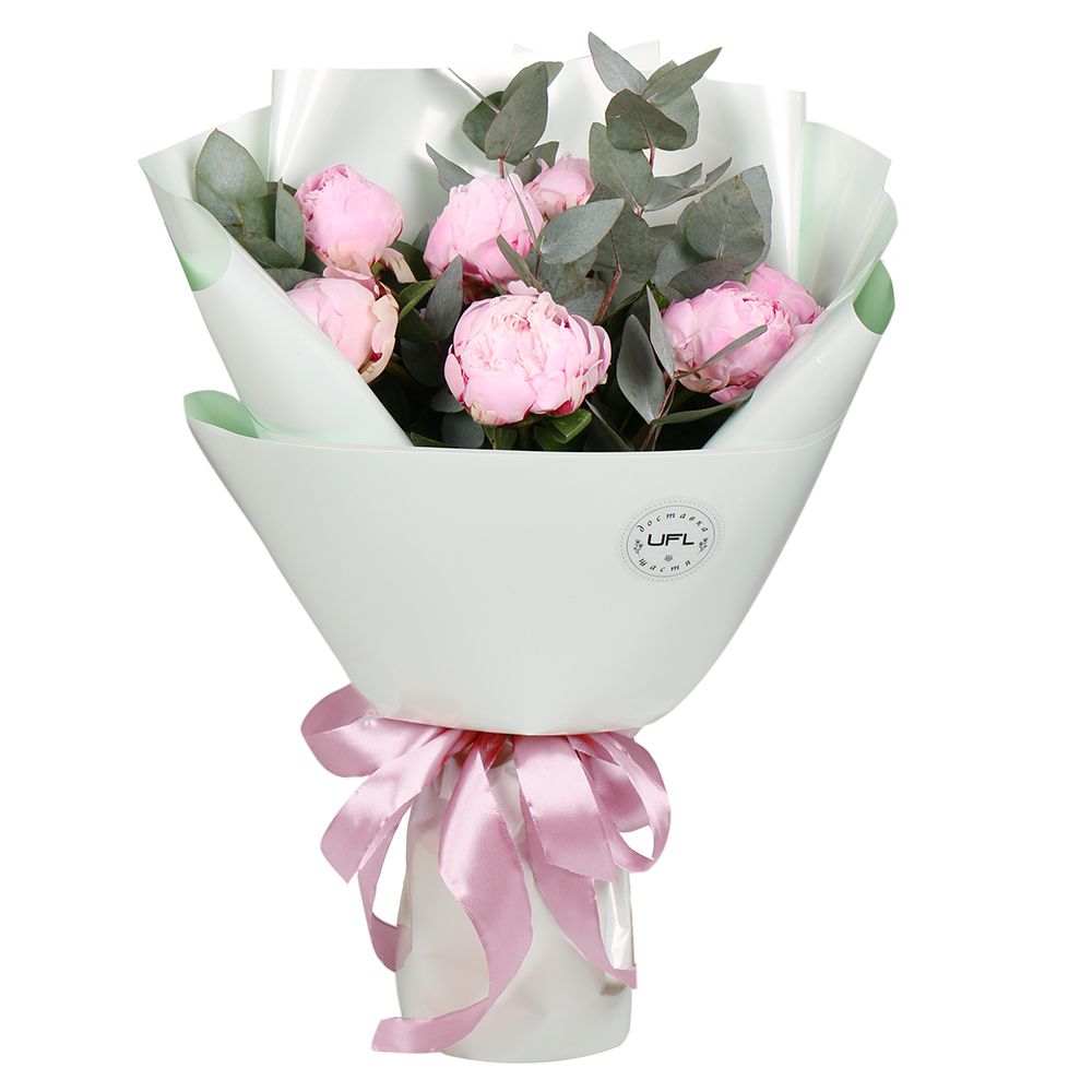 Bouquet 7 pink peonies